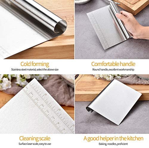 Tallgoo Rouleau à pâtisserie-Acier Inoxydable à 4 disques réglables avec Bague de marquage et Mesure.Livré avec tampon en silicone, panneau de coupe et brosse - Cuisine A Vivre Tallgoo Rouleau à pâtisserie-Acier Inoxydable à 4 disques réglables avec Bague de marquage et Mesure.Livré avec tampon en silicone, panneau de coupe et brosse