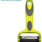 Peeler with Stainless Steel Fruit Vegetable 3 in 1 Rotary Peeler Non-Slip Comfortable Plastic Handle (Serrated-Straight-Julian)Blade - Cuisine A Vivre Peeler with Stainless Steel Fruit Vegetable 3 in 1 Rotary Peeler Non-Slip Comfortable Plastic Handle (Serrated-Straight-Julian)Blade