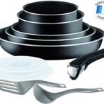 Tefal L2009802 Set de poêles et casseroles - Ingenio 5 Essential Noir Set 10 Pièces - Tous feux sauf induction - Cuisine A Vivre Tefal L2009802 Set de poêles et casseroles - Ingenio 5 Essential Noir Set 10 Pièces - Tous feux sauf induction