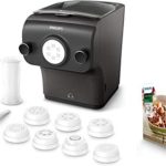 Philips HR2382/15 Machine à pâtes automatique, balance intégrée, 8 disques de forme, Gris - Livre de recettes uniquement disponible en Anglais, Allemand et Italien