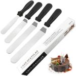 WisFox Spatules coudées à pâtisserie - Spatule à Glaçage en Acier Inoxydable Gâteau Pâtisserie Palette Pelle Cuisine Lisse, Lot de 4, Noir - Cuisine A Vivre WisFox Spatules coudées à pâtisserie - Spatule à Glaçage en Acier Inoxydable Gâteau Pâtisserie Palette Pelle Cuisine Lisse, Lot de 4, Noir