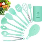 Aschef Ensemble d'Ustensiles de Cuisine en Slicone, Lot de 11 Ustensile de Cuisine Pratique et Robuste avce le Rangement, Anti-Adhésive, Kit Ustensile Cuisine Complet avec Spatule, Couleur Bleu - Cuisine A Vivre Aschef Ensemble d'Ustensiles de Cuisine en Slicone, Lot de 11 Ustensile de Cuisine Pratique et Robuste avce le Rangement, Anti-Adhésive, Kit Ustensile Cuisine Complet avec Spatule, Couleur Bleu
