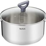 DAILYCOOK Faitout 24 cm Inox + Couvercle Tous Feux Dont Induction
