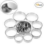Anpro 12PCS Emporte-Pièces Acier Inoxydable Emporte-pièces Rond Pâtisserie pour Les Biscuits, Les Pâtes à Sucre, Les Gâteaux-12 Tailles Différentes - Cuisine A Vivre Anpro 12PCS Emporte-Pièces Acier Inoxydable Emporte-pièces Rond Pâtisserie pour Les Biscuits, Les Pâtes à Sucre, Les Gâteaux-12 Tailles Différentes