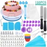 Vemingo Plateau Tournant De Gâteau, 150Pcs Kit De Pâtisserie Plateau Tournant De Gâteau Professionnel Ustensiles Kit, Outils De Cuisson,Idéal pour les débutants et les utilisateurs professionnels - Cuisine A Vivre Vemingo Plateau Tournant De Gâteau, 150Pcs Kit De Pâtisserie Plateau Tournant De Gâteau Professionnel Ustensiles Kit, Outils De Cuisson,Idéal pour les débutants et les utilisateurs professionnels