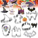 AFASOES 7 Pcs Emporte Piece Halloween en INOX Emporte Piece Patisserie Halloween Chauve Souris Fantôme Château Chat Citrouille Chapeau de Sorcier Crâne pour Halloween Biscuit Gateau Sandwich Fondant - Cuisine A Vivre AFASOES 7 Pcs Emporte Piece Halloween en INOX Emporte Piece Patisserie Halloween Chauve Souris Fantôme Château Chat Citrouille Chapeau de Sorcier Crâne pour Halloween Biscuit Gateau Sandwich Fondant
