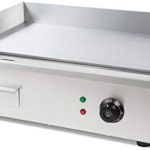 vertes 3000 W Plancha électrique professionnelle, lissé (Température jusqu'à 300 °C, Collecteur de graisse, Surface en fonte de 55 x 35 cm, Pieds en caoutchouc antidérapants)