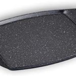 Mws RL-TG47M Plancha en pierre de lave 47 cm pour plaque à induction Anti-adhérente Ne raye pas MWS.