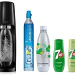 Sodastream Pack Spécial Machine Spirit Noire Plastique, Une Bouteille 1L, Une Bouteille FUSE 7UP et 2 Concentrés 7UP