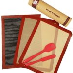 all-in-cuisine Kit de pâtisserie, Tapis Silicone et ustensiles, pour être Un Vrai pâtissier et Faire Plaisir aux Enfants, grâce à ce Tapis de Cuisine réutilisable Fini la Feuille de Cuisson Papier.