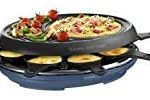 TEFAL Raclette Colormania 3-en-1 Appareil à Raclette Grill et Crêpe Revêtement Antiadhésif Easy Plus 8 Coupelles Compatible Lave-Vaisselle 1050 W Bleu acier RE310401 - Cuisine A Vivre TEFAL Raclette Colormania 3-en-1 Appareil à Raclette Grill et Crêpe Revêtement Antiadhésif Easy Plus 8 Coupelles Compatible Lave-Vaisselle 1050 W Bleu acier RE310401