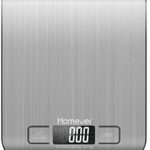 Homever Balance de Cuisine Électronique, Balance numérique de cuisine de Haute Précision, Fonction Tare, Plus Large Plate-Forme, LCD Rétroéclairé, Auto-arrêt,5kg/11lb - Acier Inoxydable - Cuisine A Vivre Homever Balance de Cuisine Électronique, Balance numérique de cuisine de Haute Précision, Fonction Tare, Plus Large Plate-Forme, LCD Rétroéclairé, Auto-arrêt,5kg/11lb - Acier Inoxydable