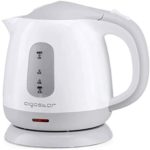 Aigostar Juliet 30HIO - Bouilloire électrique compacte d'une capacité de 1 litre, sans BPA et silencieuse. Couleur gris et blanc, puissance de 1100W et système de protection contre l'ébullition à sec