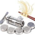 Machine à Pâtes en Acier Inoxydable, Machine à Pâtes avec 5 Moule, Nouilles Ménagères Manuelles Créatives de Cuisine - Cuisine A Vivre Machine à Pâtes en Acier Inoxydable, Machine à Pâtes avec 5 Moule, Nouilles Ménagères Manuelles Créatives de Cuisine