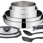 VIVALP Compact Batterie de Cuisine Inox 9 Pièces Poêles et Casseroles Empilables Tous Feux Dont Induction - Cuisine A Vivre VIVALP Compact Batterie de Cuisine Inox 9 Pièces Poêles et Casseroles Empilables Tous Feux Dont Induction