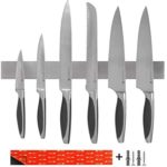 Barre à couteaux aimantée de 40 cm de marque Coninx - Bandeau magnétique de suspension pour couteaux en acier inoxydable/inox - Porte-Couteaux Magnétique - Support Range Couteaux - Cuisine A Vivre Barre à couteaux aimantée de 40 cm de marque Coninx - Bandeau magnétique de suspension pour couteaux en acier inoxydable/inox - Porte-Couteaux Magnétique - Support Range Couteaux