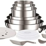 Tefal Ingenio Preference Batterie de cuisine 15 pièces induction, Casseroles non revêtues, Poêles, Couvercles anti projections + hermétiques, Spatules, Poignées, Inox L9409602 - Cuisine A Vivre Tefal Ingenio Preference Batterie de cuisine 15 pièces induction, Casseroles non revêtues, Poêles, Couvercles anti projections + hermétiques, Spatules, Poignées, Inox L9409602