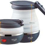 Adler AD 1279 AD1279 Bouilloire électrique, 750 W, 0.6 liters, Blanc et Gris foncé