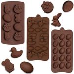 SUNSK Moulle en silicone oeufs de pâques Lapin moulle à chocolat moule à pâtisserie pour gâteau gelée pain pudding muffins savon easter egg mould 3 pièces