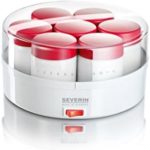 SEVERIN Yaourtière, 14 Pots de 150 ml Inclus, Graduation Mémo, JG3519, Blanc/Rouge - Cuisine A Vivre SEVERIN Yaourtière, 14 Pots de 150 ml Inclus, Graduation Mémo, JG3519, Blanc/Rouge
